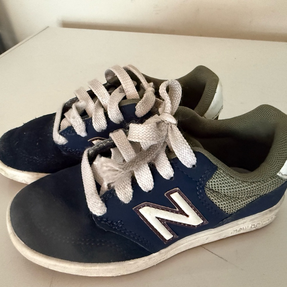 New Balance Kids' Navy and White Sneakers